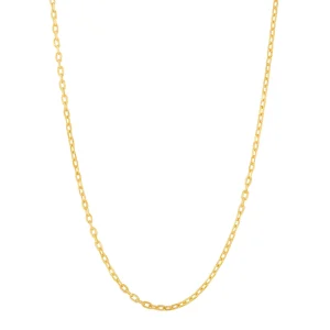 Corrente Cadeado Alongada em Ouro Amarelo 18k, 60cm