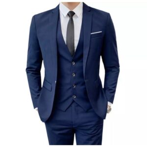 Terno Slim Oxford Masculino Azul Marinho