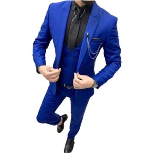Terno Slim Oxford Masculino Azul Royal